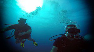 Scuba divers in ocean