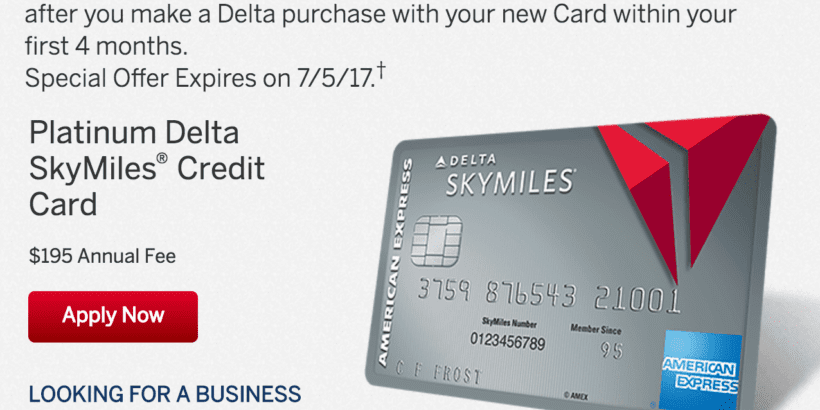 New 70K Offer for the Platinum Delta SkyMiles® Credit Card ...