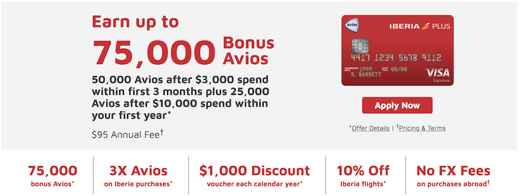 Iberia credit card features.