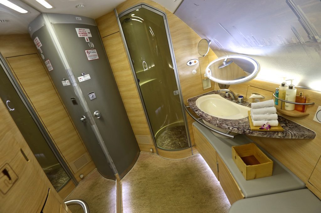 plane with shower