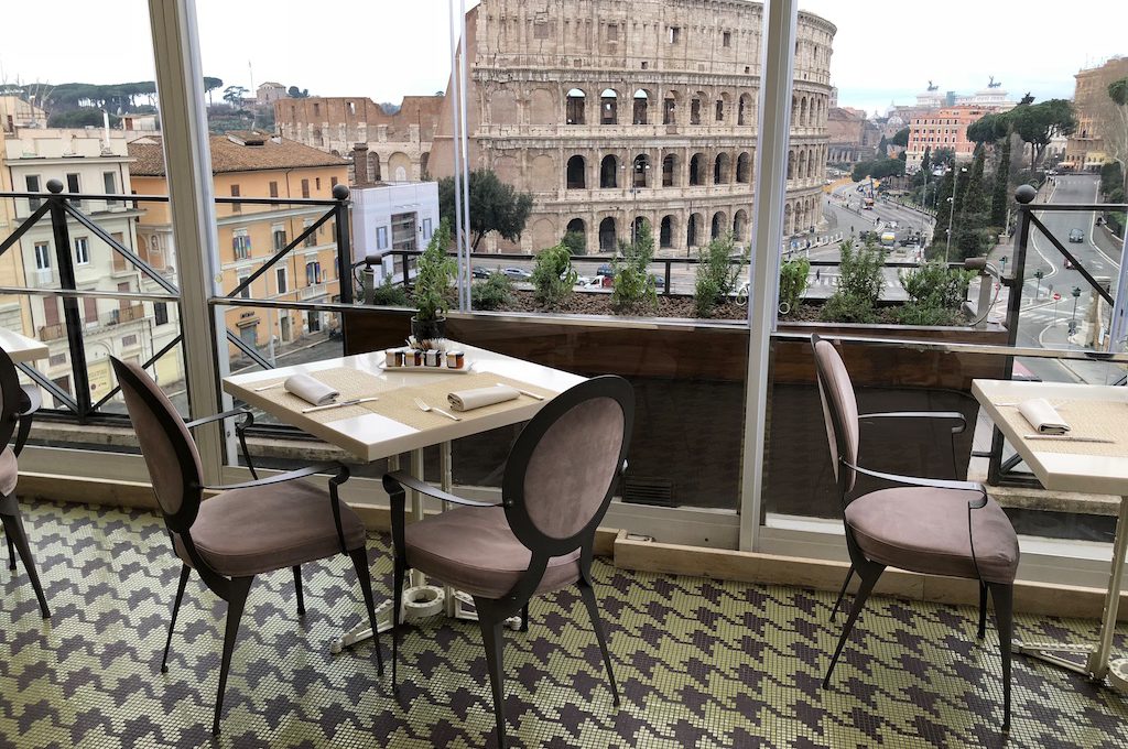 Hotel with Colosseum in background