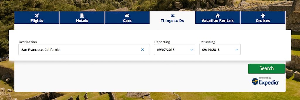 chase travel website not working