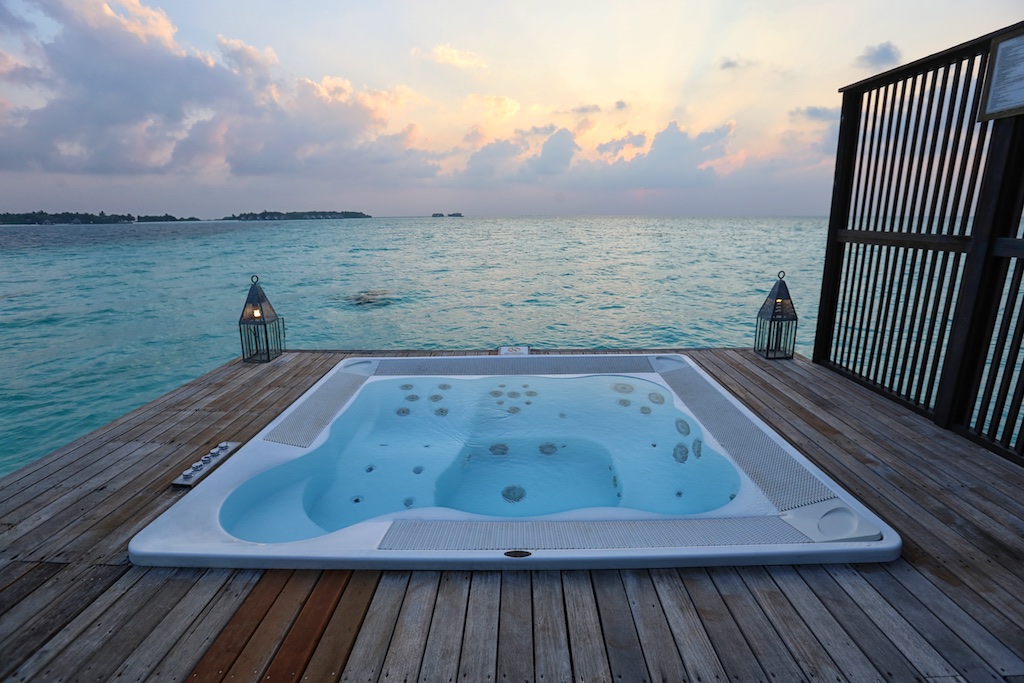 Hot tub overwater villa Maldives