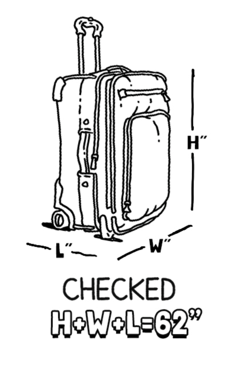 spirit suitcase size