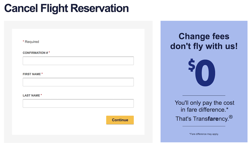 Southwest Airlines Cancel Policy UponArriving