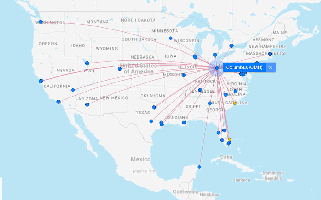 air travel columbus to houston