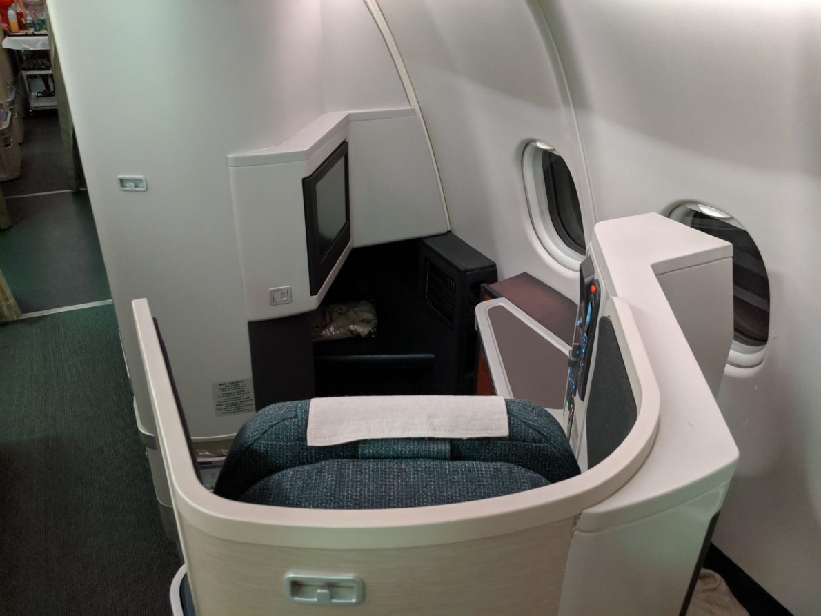 Cathay Pacific A330-300 business class bulkhead seat