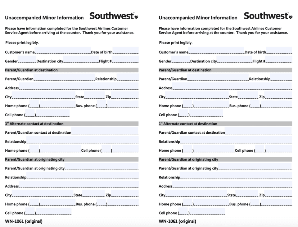 southwest travel policy