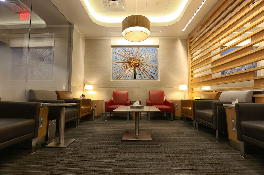 Sitting area at American Airlines Admirals Club Houston IAH