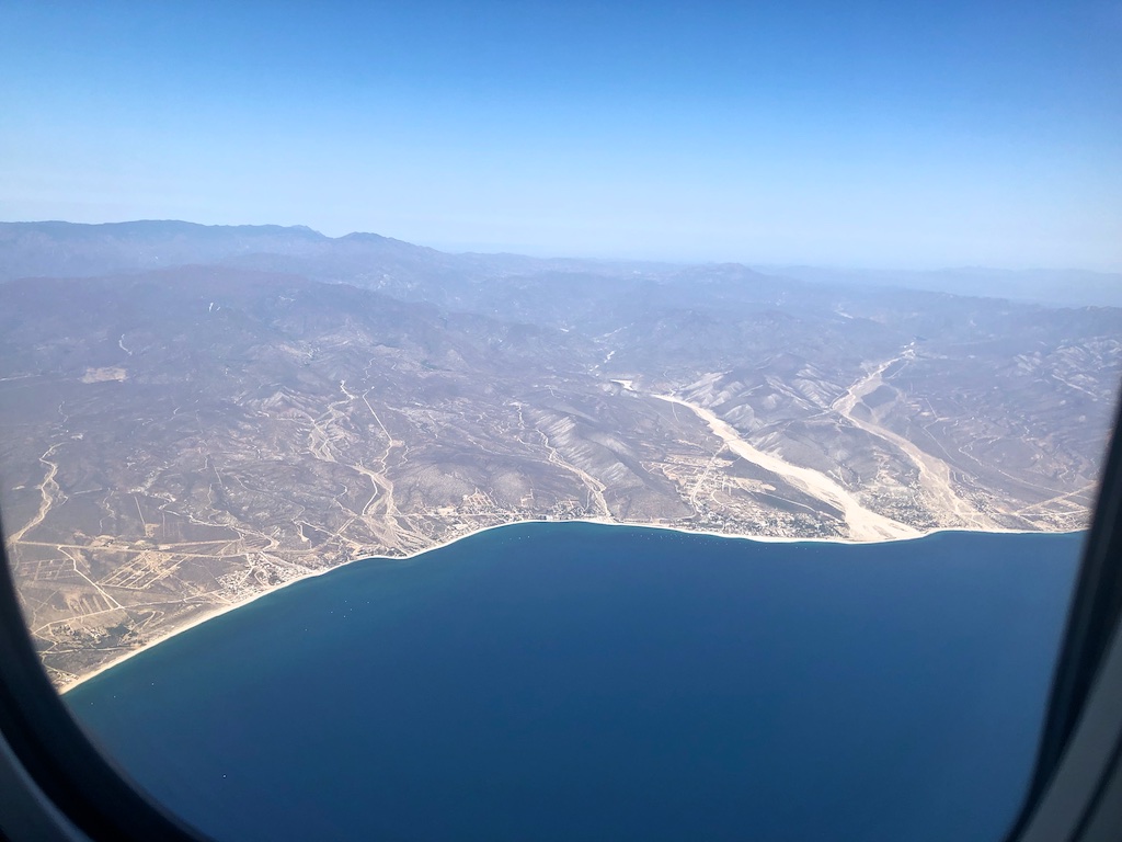 Ocean view from plane