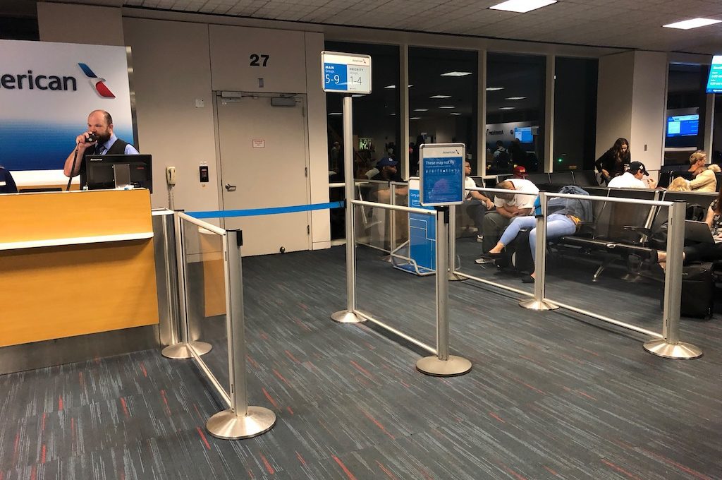  Boarding area for American Airlines.