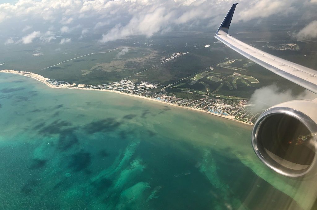 Beach view from plane