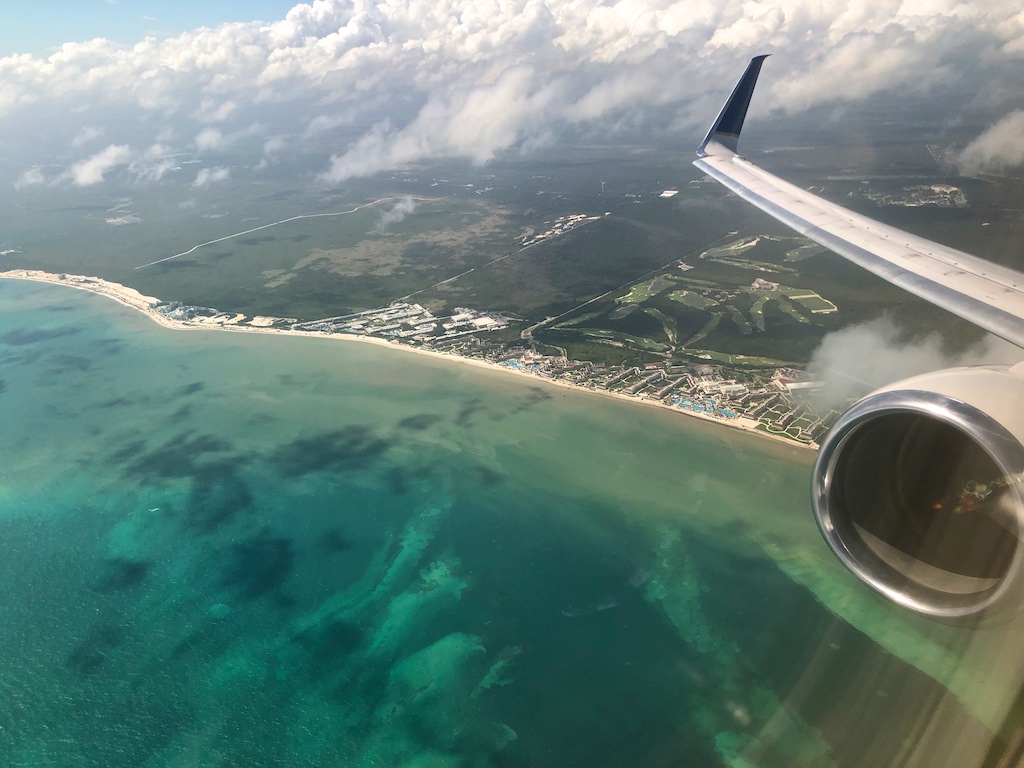 Beach view from plane