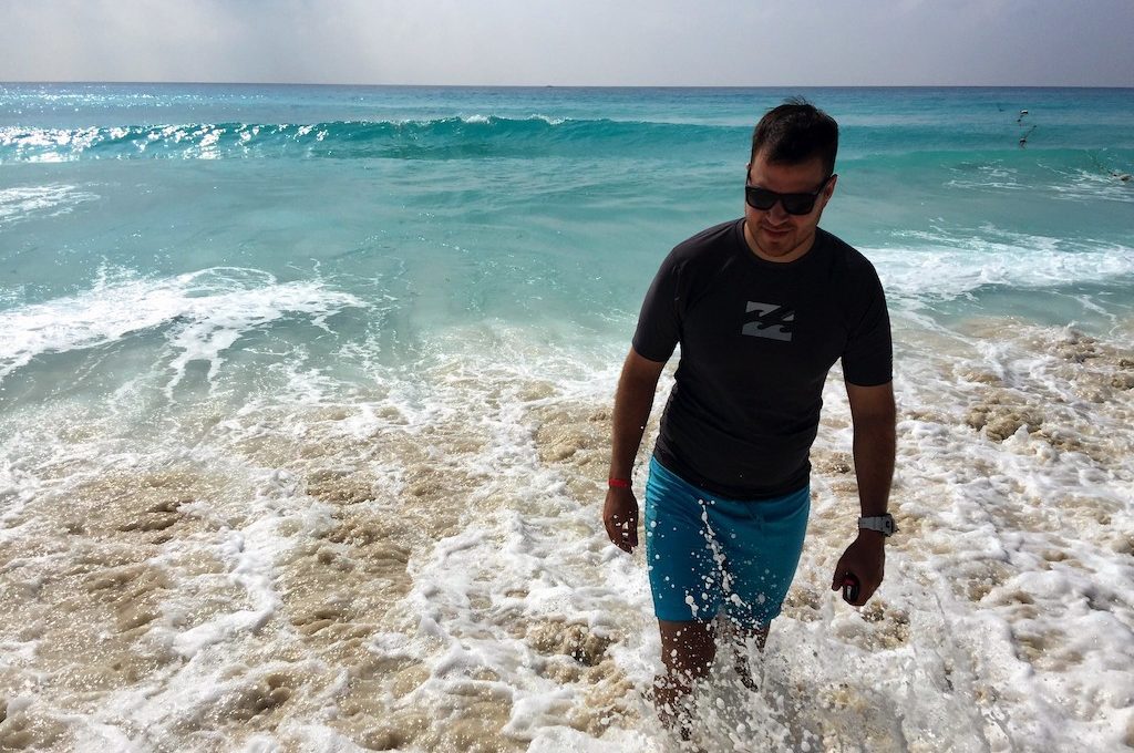 Man on beach