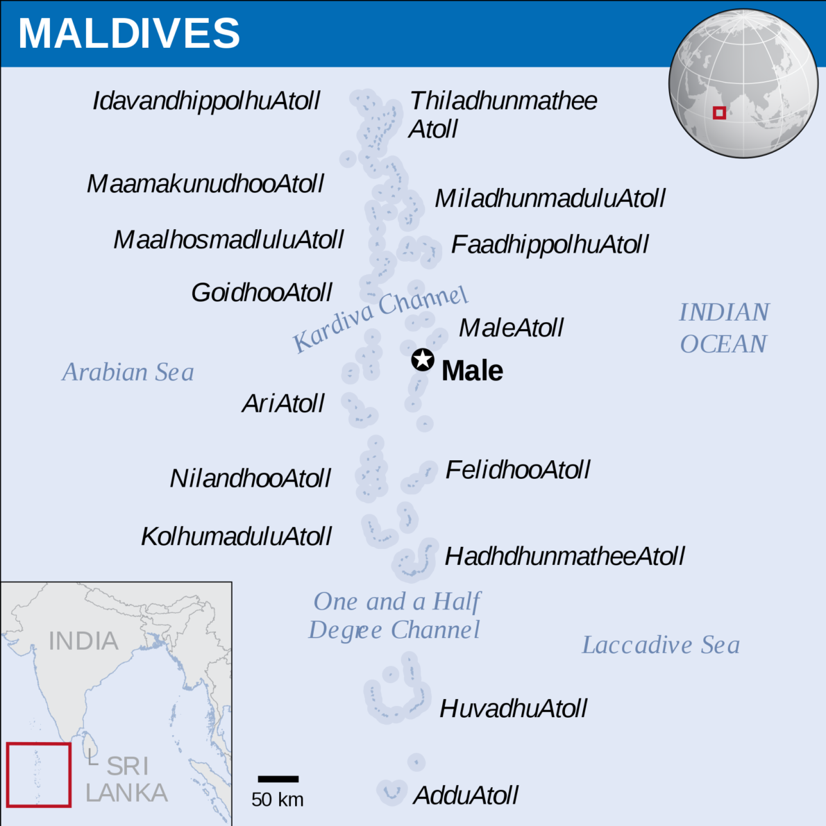 Map of Maldives