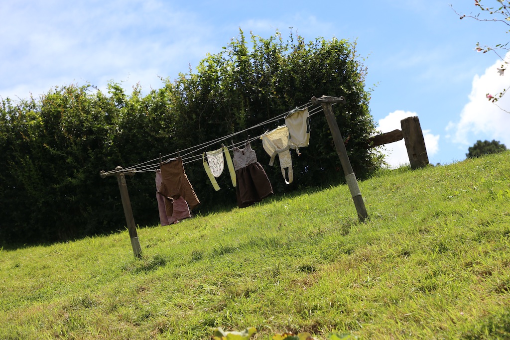 Clothes on line at Hobbiton Movie Set Tour