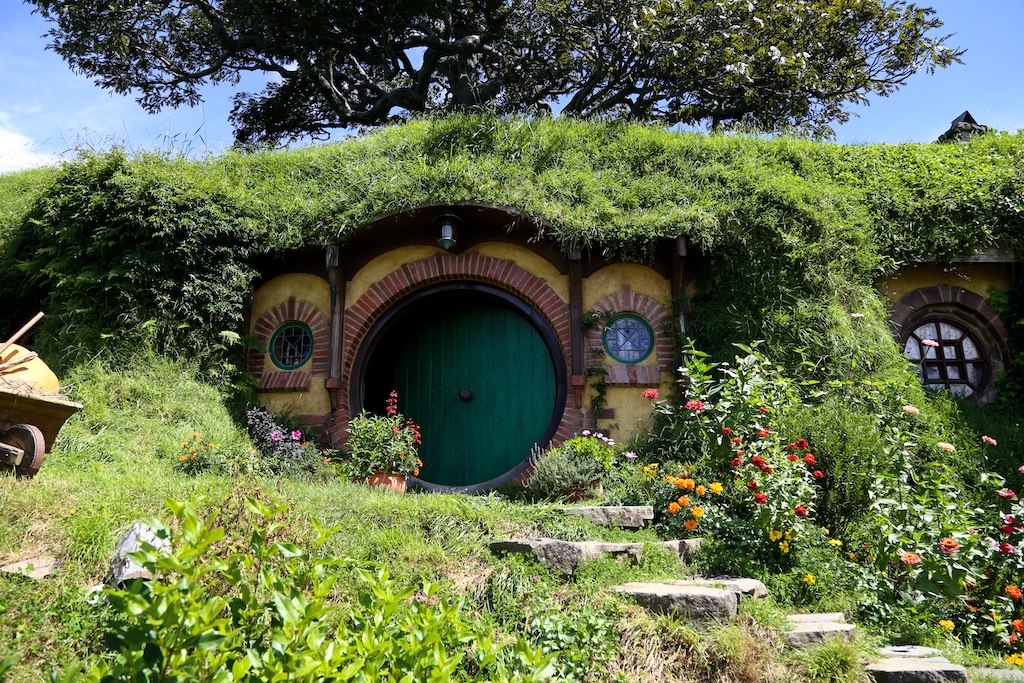 Bilbo Baggins home at Hobbiton Movie Set Tour