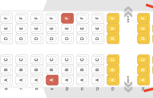 Southwest 737 800 seat map UponArriving - Southwest 737 800 Seat Map 490x315 