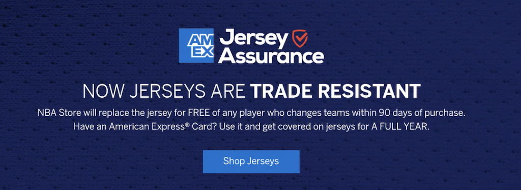 amex nba jersey insurance