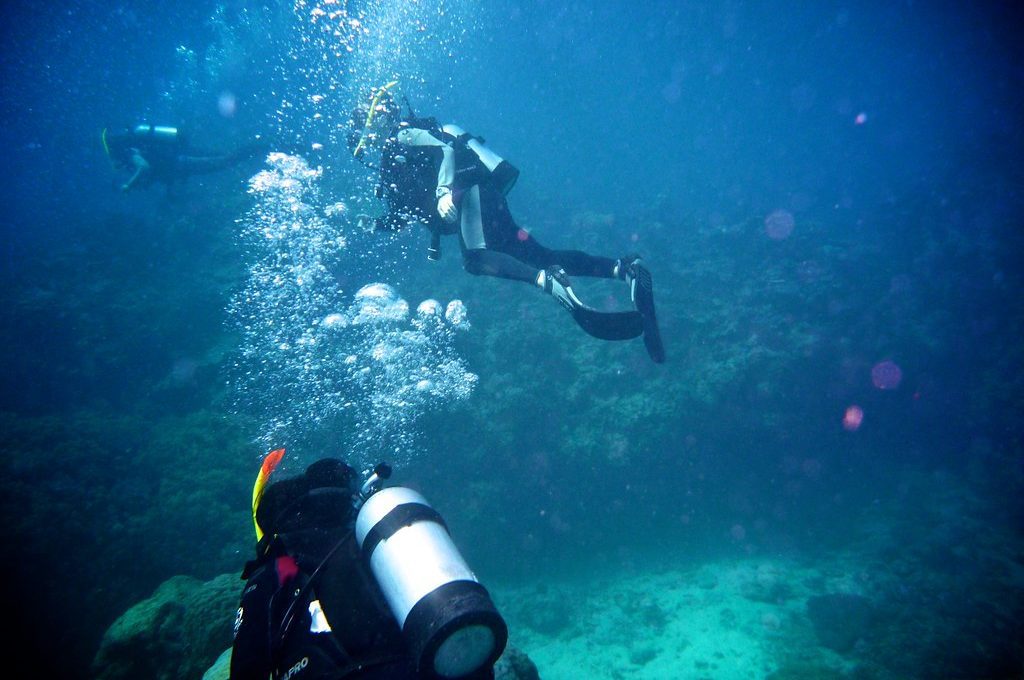 Great Barrier Reef Australia scuba diver