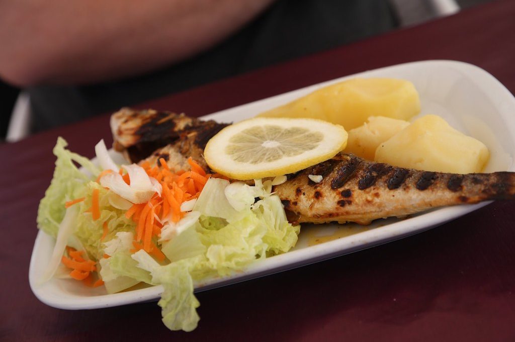 Grilled sea bass Portugal