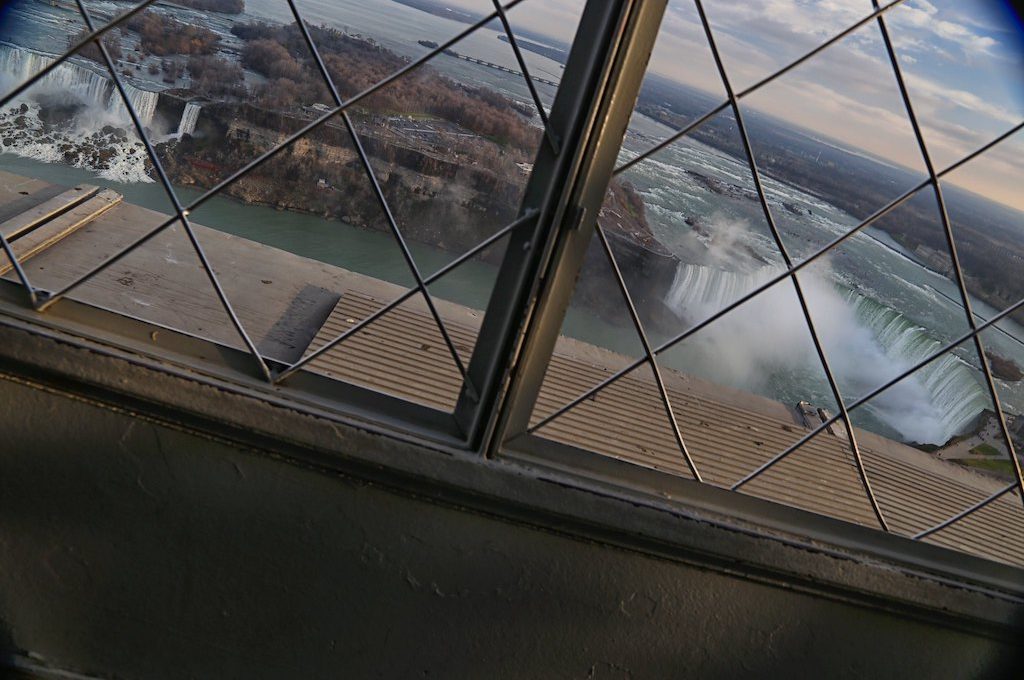 Niagara Falls from Skylon Tower observation deck