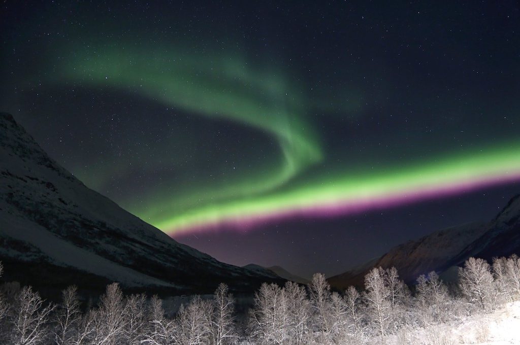 Northern lights Christmas Norway