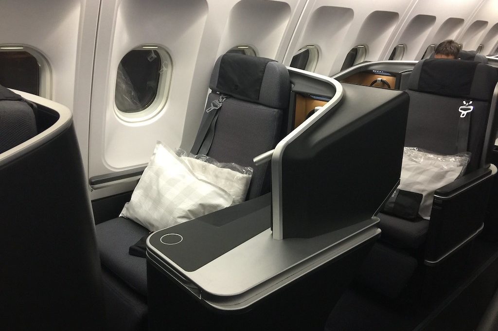 Seat on SAS business class on the A330