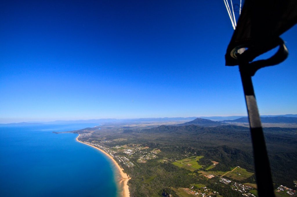 Skydivers arial view of Mission Beach