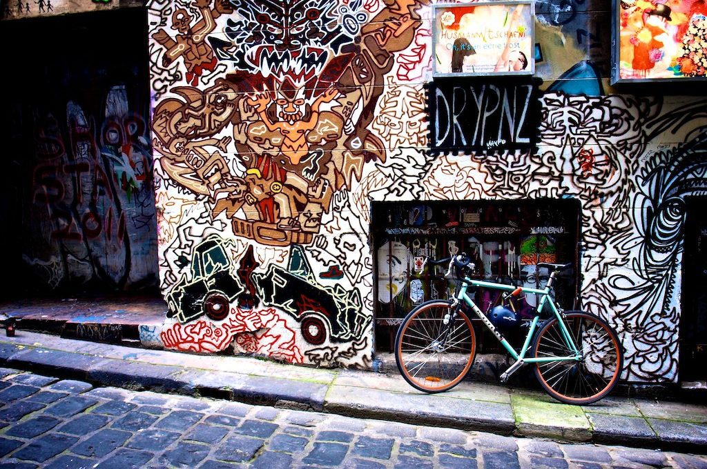 Street art wall Melbourne Australia