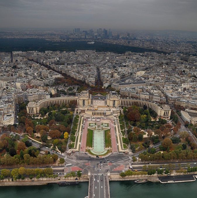 Trocadéro Gardens from Eiffel Tower