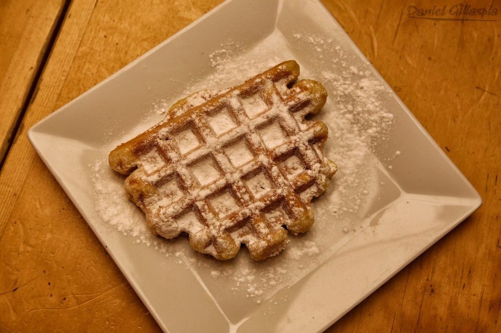 Waffles with powdered sugar Amsterdam