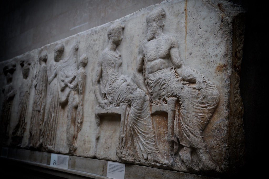 Central scene of the east frieze of the Parthenon British Museum
