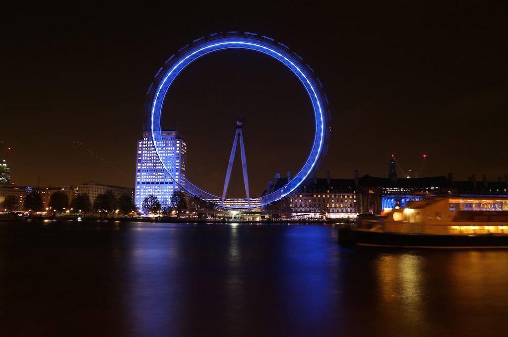 London eye at night