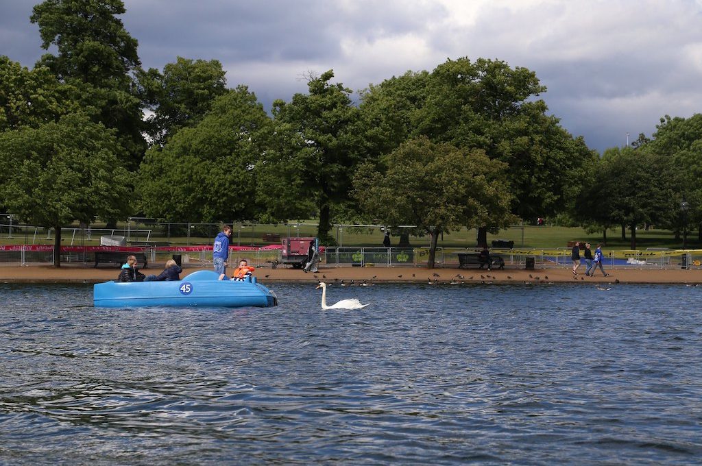 Pedal boats Hyde Park London