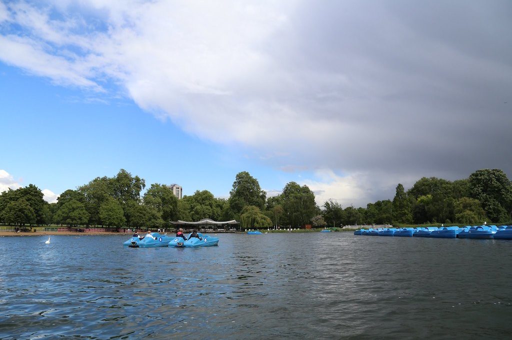 Pedal boats Hyde Park London