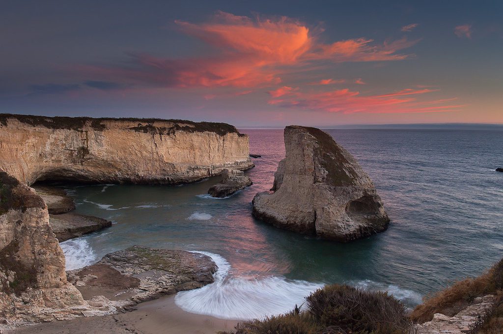 Shark Fin Cove Sunset