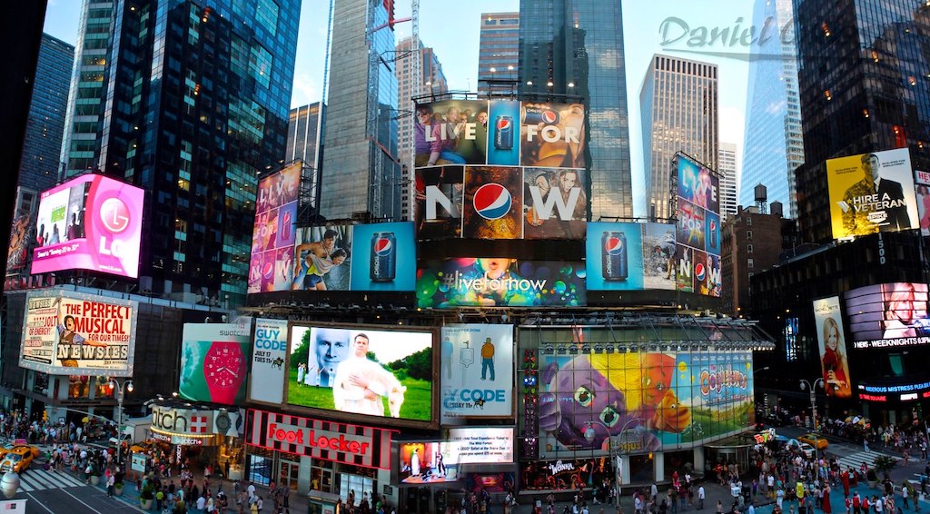 View of Times Square from the Lion King Theater