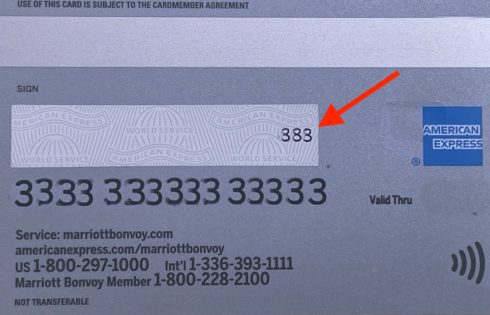 3 digit security code on american express