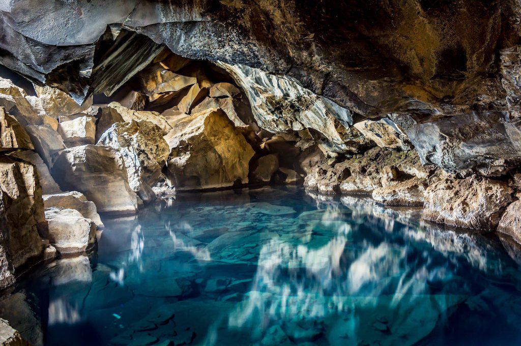 Cavernous pool at Grjotagja Geothermal Spring