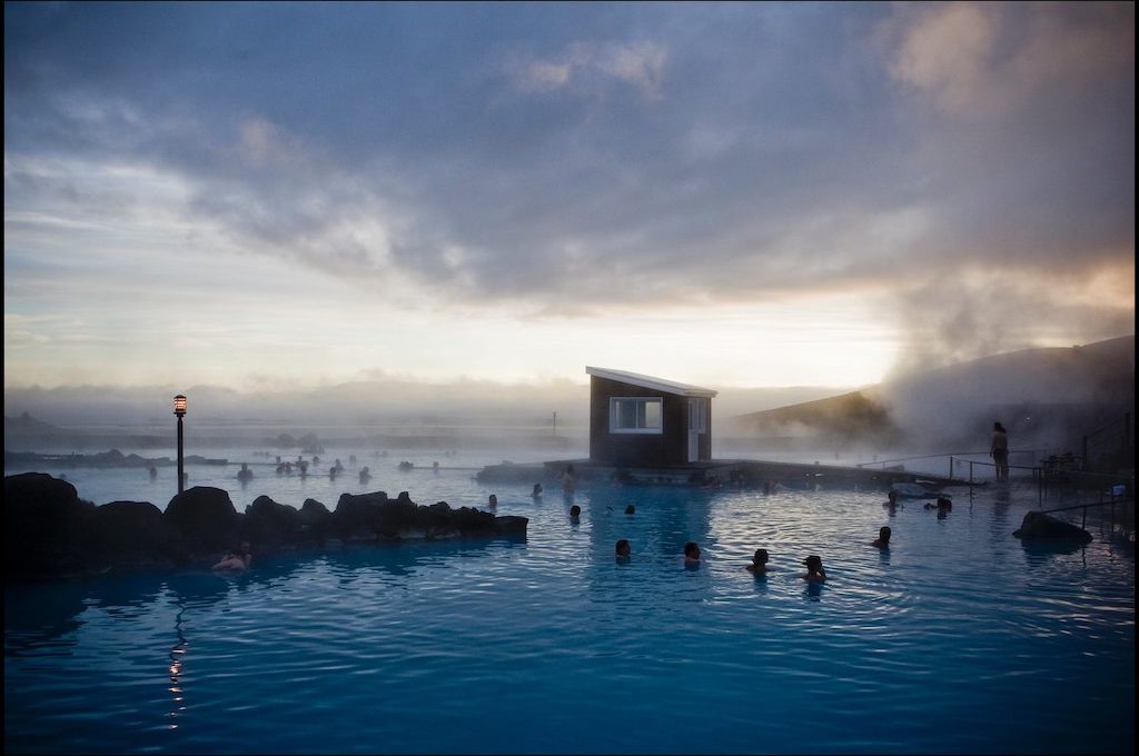 People relaxing at Myvatn Nature Baths