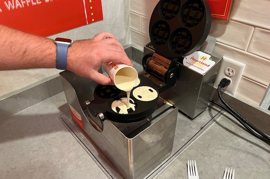 Hampton Inn breakfast waffle maker