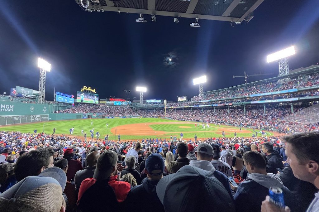 Fenway Park Grandstand 27 row 1 view