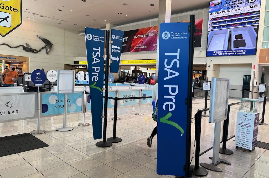 TSA pre-check security checkpoint