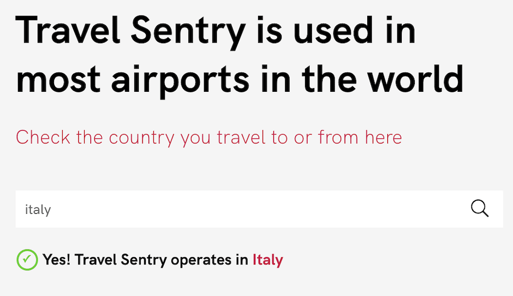 travel sentry approved meaning