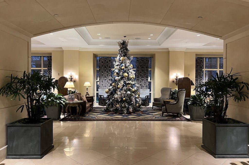 Westin Riverwalk San Antonio lobby Christmas