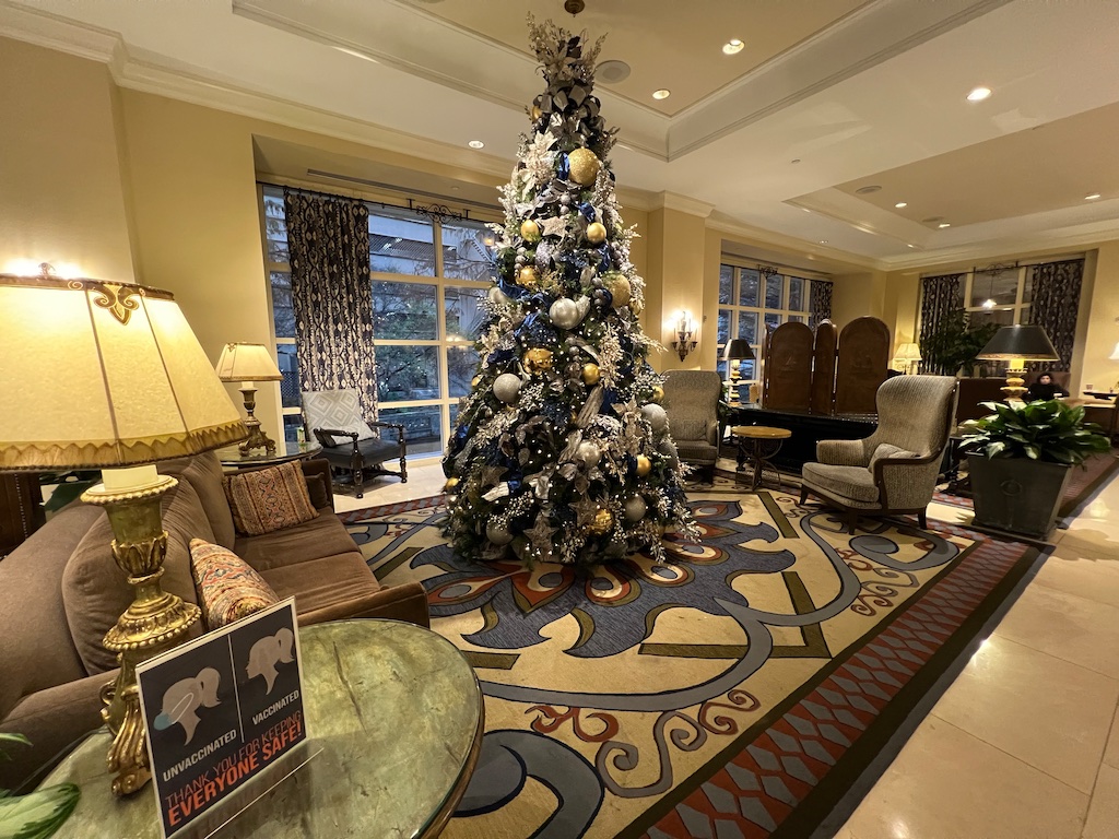 Westin Riverwalk San Antonio lobby Christmas