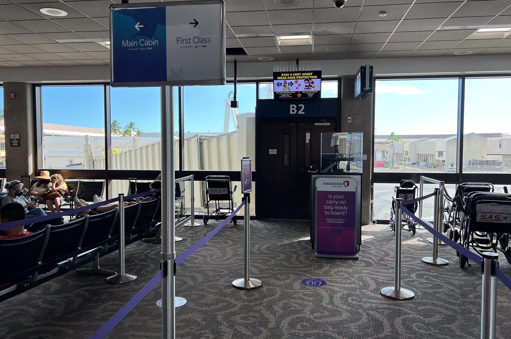 Hawaiian Airlines boarding area