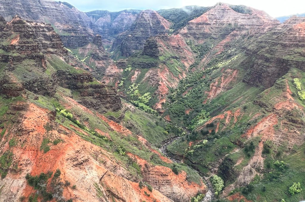 Waimea Canyon from helicopter