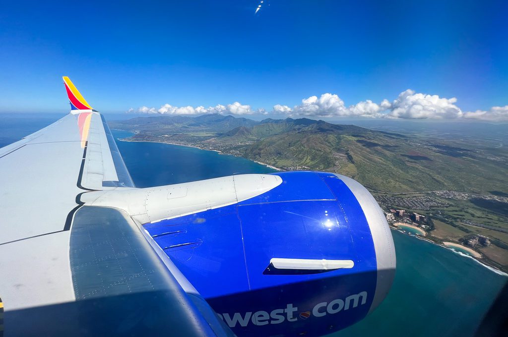 Southwest plane window view